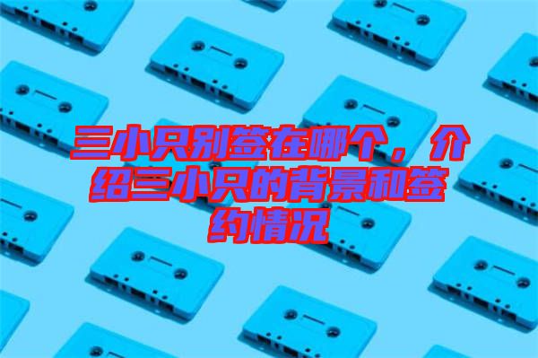 三小只別簽在哪個(gè)，介紹三小只的背景和簽約情況