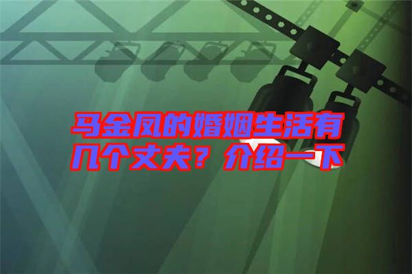 馬金鳳的婚姻生活有幾個丈夫？介紹一下