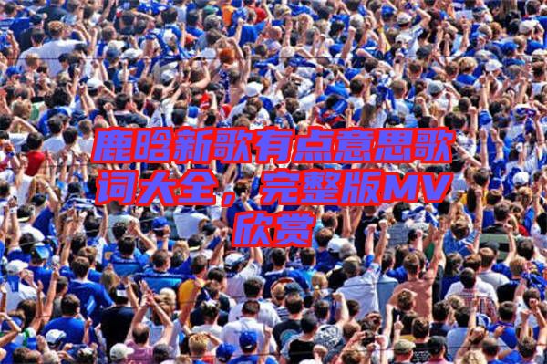 鹿晗新歌有點意思歌詞大全，完整版MV欣賞