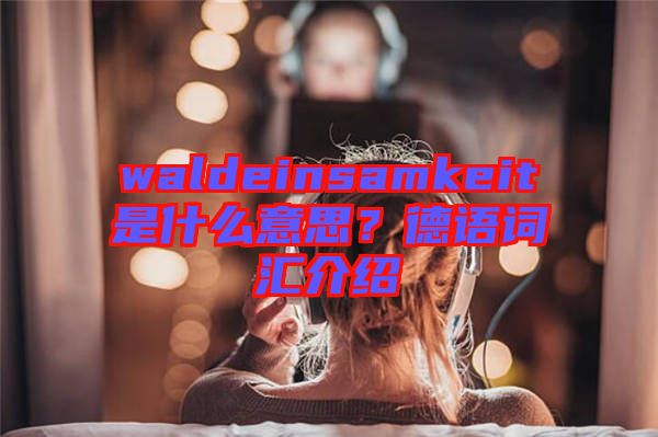 waldeinsamkeit是什么意思？德語(yǔ)詞匯介紹
