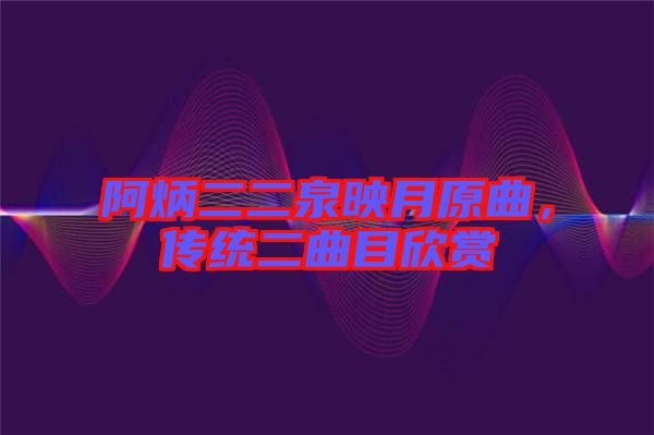 阿炳二二泉映月原曲，傳統(tǒng)二曲目欣賞