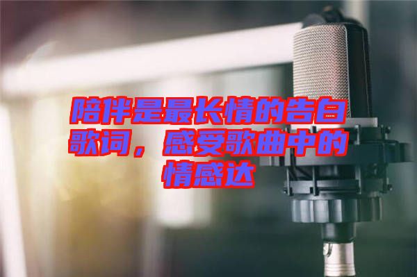 陪伴是最長(zhǎng)情的告白歌詞，感受歌曲中的情感達(dá)